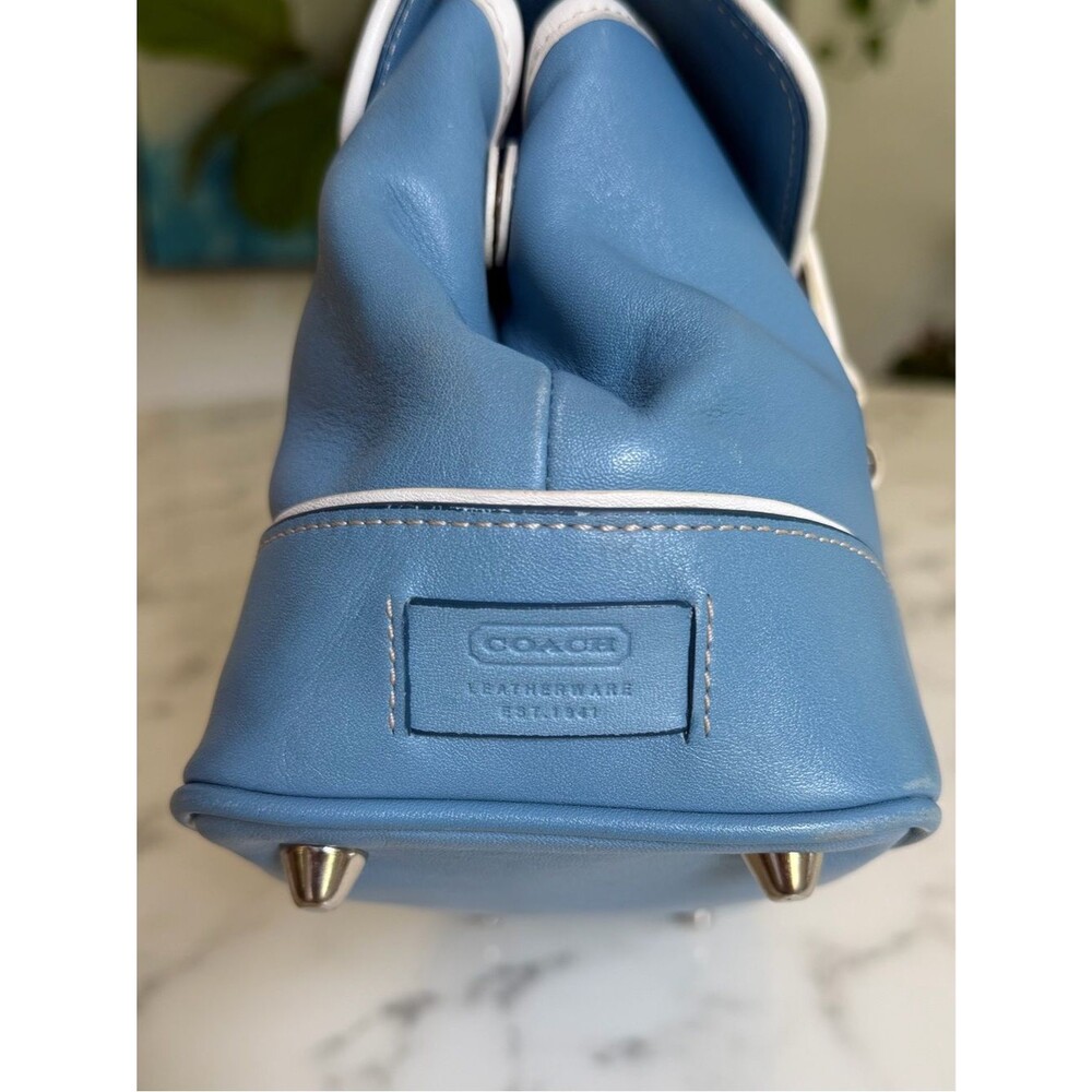 Coach Vintage Y2K Hamptons Leather Satchel Pool Blue … - Gem